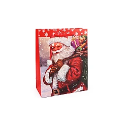 Christmas gift bag with glitter - Red (3 Pieces)