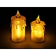 Led candle, battery operated ø3.6 cm - Transparent (4 Pieces)