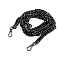 Chain for handbag with carabiner, length 120 cm - Black nickel (10 Pieces)