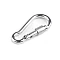 Alloy keyring carabiner / snap hook safety clip - Nickel (2 Pieces)