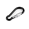 Alloy keyring carabiner / snap hook safety clip - Black (10 Pieces)