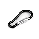 Alloy keyring carabiner / snap hook safety clip - Black (2 Pieces)