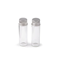 Glass bottle with screw cap 16x50 mm - Transparent (12 Pieces)