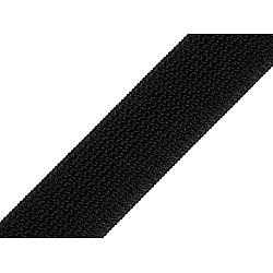Elastic loop / plush tape fastener width 26 mm - Black (1 Meter)