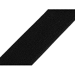 Elastic loop / plush tape fastener width 39 mm - Black (1 Meter)