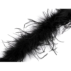 Boa - ostrich feather 21-24 g, length 1.8 m - Black (1 Piece)