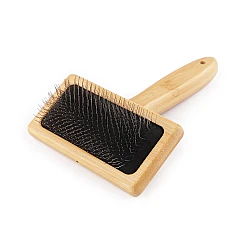Combing brush / wooden comb for macrame 5.5x10.5 cm - Ivory (1 Piece)