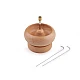 Wooden mill for threading seed beads ø9 and 10 cm with a needle - Ivory (1 Piece)