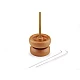 Wooden mill for threading seed beads ø9 and 10 cm with a needle - Ivory (1 Piece)