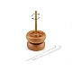 Wooden mill for threading seed beads ø9 and 10 cm with a needle - Ivory (1 Piece)
