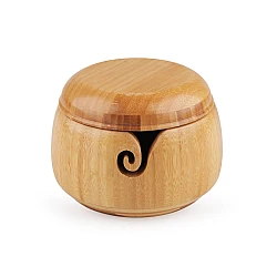 Bamboo box for knitting yarn - Natural medium (1 Piece)