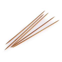 Bamboo sock needles; no. 2; 2.5; 3; 3.5; 4.5 - Bamboo dark (1 Set)