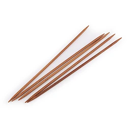 Bamboo sock needles; no. 2; 2.5; 3; 3.5; 4.5 - Bamboo dark (1 Set)