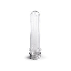 Plastic bottle/tube with screw cap - Transparent (12 Pieces)
