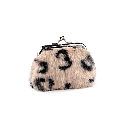 Small plush wallet / coin purse, tiger - Lightbeige (1 Piece)