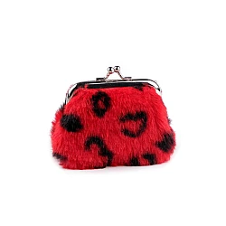 Small plush wallet / coin purse, tiger - Red (1 Piece)