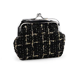 Small wallet / coin purse with lurex - Black (1 Piece)