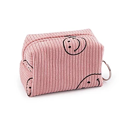 Girls' case / key ring smiley 9x6 cm - Powder (1 Piece)