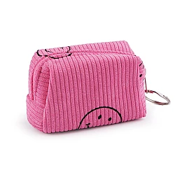 Girls' case / key ring smiley 9x6 cm - Pink (1 Piece)