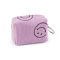 Girls' case / key ring smiley 9x6 cm - Light violet (1 Piece)