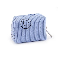 Girls' case / key ring smiley 9x6 cm - Blue light (1 Piece)