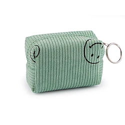 Girls' case / key ring smiley 9x6 cm - Sage green, dark (1 Piece)