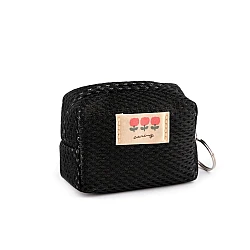 Girls' case / key ring 8.5x6 cm - Black (1 Piece)