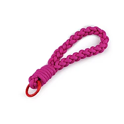 Braided pendant / key chain with carabiner - Pink (1 Piece)