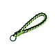 Braided pendant / key chain with carabiner - Green (1 Piece)