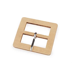 Wooden belt buckle for diy decoration, width 40 mm - Ivory (1 Piece)