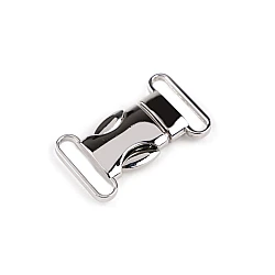 All-metal webbing side release buckle, width 20 mm - Nickel (1 Pair)