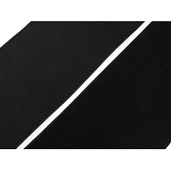 Hook + loop tape, width 15 cm pes - Black (1 Meter)