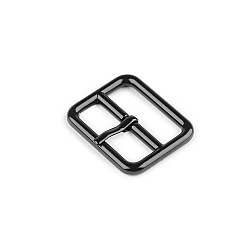 Metal buckle / buckle, lacquered, 20; 25 mm - Black varnish (10 Pieces)