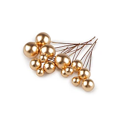 Balls / berries on a wire - mix of sizes - Gold (1 Bag)