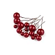 Balls / berries on a wire - mix of sizes - Red (1 Bag)