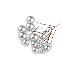 Balls / berries on a wire - mix of sizes - Silver (1 Bag)