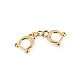 Metal buckle / eyelet decoration, fits 10 mm straps - Gold classic (1 Piece)