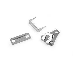 Trouser hook/fastener, three-piece - Nickel (5 Pieces)