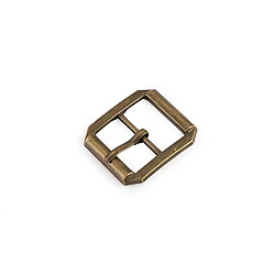 Metal buckle, fits 20 mm strap - Vintage brass (1 Piece)