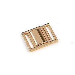 Metal clasp / buckle, fits 16 mm - Gold classic (1 Pair)