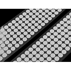 Hook and loop self adhesive circles / dots ø10; 15 mm in rolls - White (1 Meter)