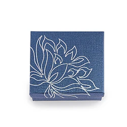 Jewelry box 9x9 cm - Blue (12 Pieces)