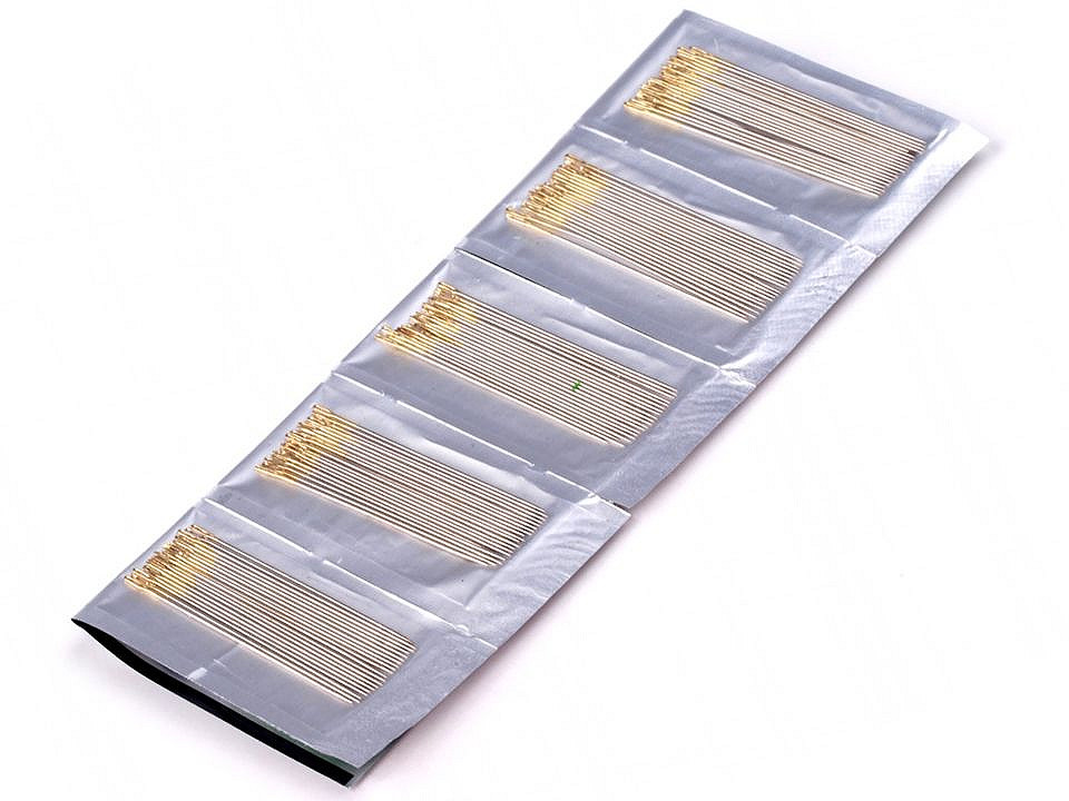 Nickel plated beading needles regal 38 mm - Nickel (1 Bag)