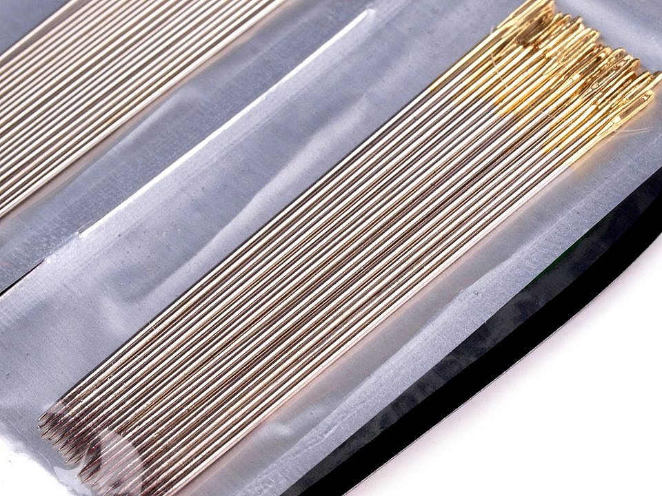 Nickel plated beading needles regal 38 mm - Nickel (1 Bag)