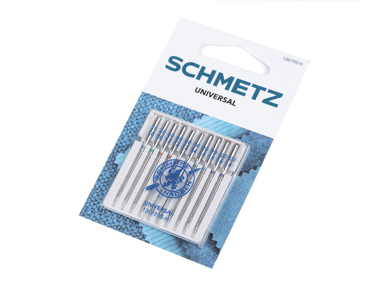 Machine needles universal 70; 80; 90; 100 schmetz - Nickel (1 Card)