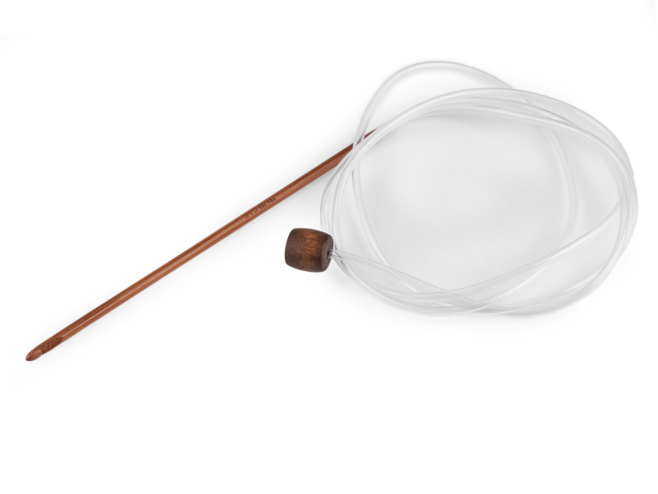 Bamboo hook for tunisian crochet - Bamboo dark (1 Piece)