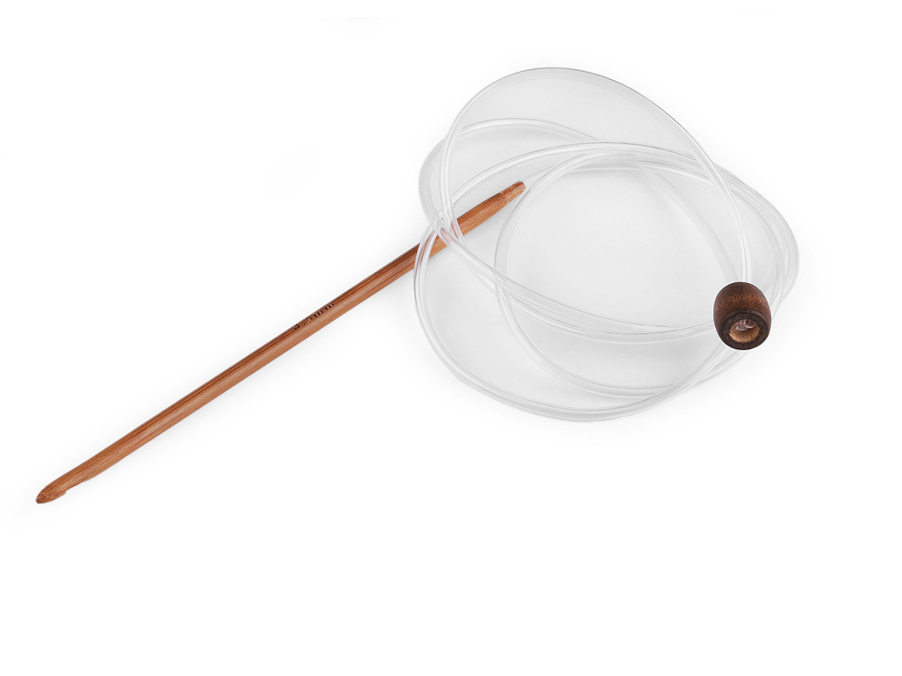 Bamboo hook for tunisian crochet - Bamboo dark (1 Piece)