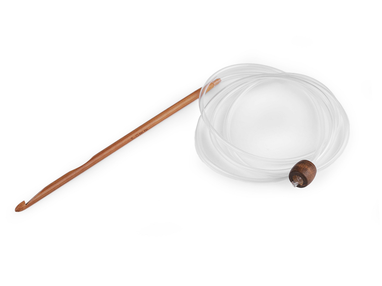 Bamboo hook for tunisian crochet - Bamboo dark (1 Piece)