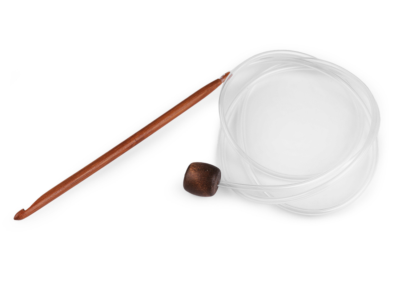 Bamboo hook for tunisian crochet - Bamboo dark (1 Piece)