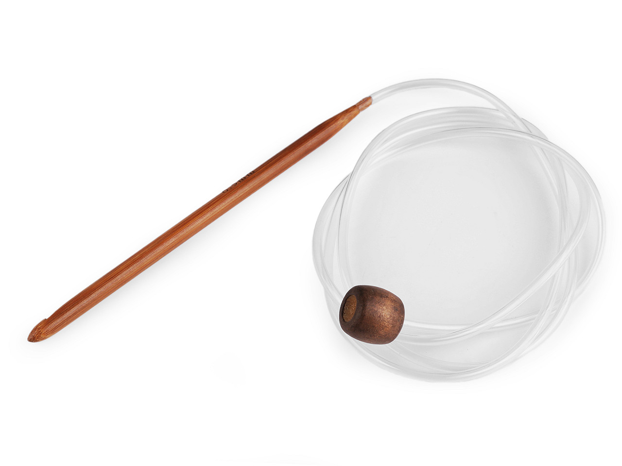 Bamboo hook for tunisian crochet - Bamboo dark (1 Piece)